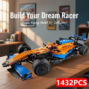 1432Pcs Technical McLaren F1 Race Car Building Blocks 42141 1:8 Speed Racing Model Collectible Desktop Display STEM Educational Christmas Birthday Gift for Teens Adults