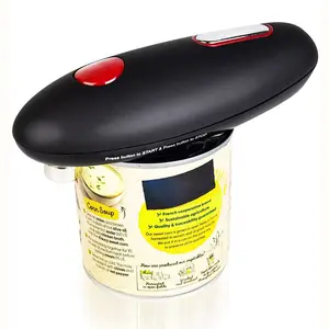 One Touch Electric Can Opener - Smooth Edge, Automatic, Food Safe, Fits Almost All Can Sizes for Seniors with Arthritis - Convenience Versatile pampered chef opener Kitchen tool Lightweight Metal Oval Utensils Black a brel at as Easy Use Handicapped