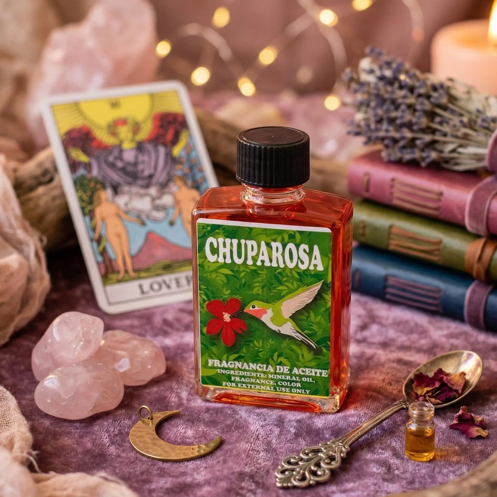 Love Magnet Ritual Oil  Aceite Chuparosa – Attract Love, Sweetness & Obsession Energy | Handcrafted Ritual Místico