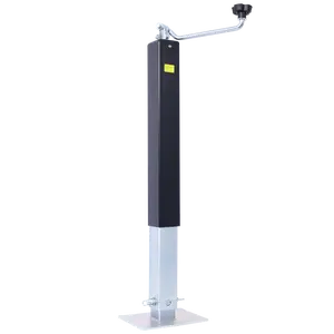 Donext 8000 lbs Square Direct Weld Heavy Duty Trailer Jack 15 Inches Lift Side Wind Adjustable Drop Leg Tire Flipping Machine Rugged Durability Weather Resistant Coating