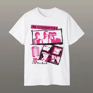 The Cranberries Zombie Pink and Black Collage Vintage Band T-Shirt– Vintage Rock Band Shirt Unisex Fashion