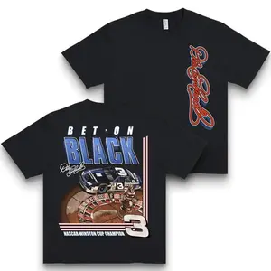 Vintage Earnhardt "Bet On Black" 1993 T-shirt, vintage racing pattern T-shirt, unisex pattern T-shirt, casual cotton top, men's and women's clothing