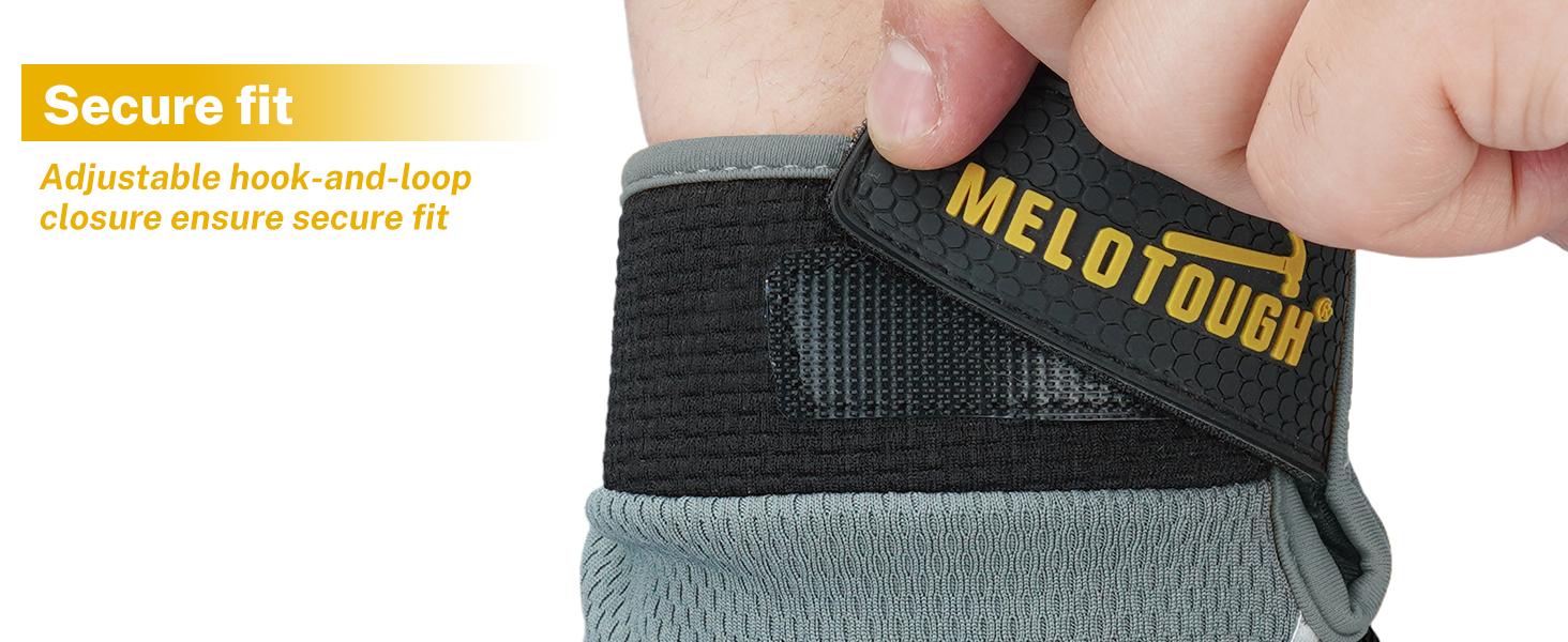 MELOTOUGH Work Gloves for Men Women, Heavy Duty Mechanic Gloves with Touch Screen, Non-Slip Wear Resistant Safety Working Gloves for Garden, Yard, Warehouse, Construction and Daily Work