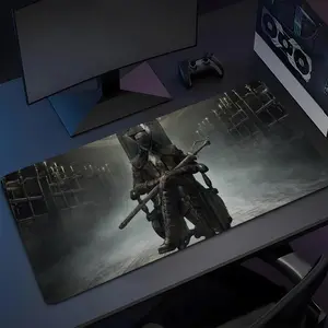 Bloodborne Game Mouse Pad Gaming Mouse Pad, Large Gaming E-Sports Computer Thickened UV Reactive Mouse Pad, Rubber Material Non-Slip Mouse Pad