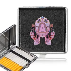 Letter Pattern Cigarette Storage Box, Portable Dustproof Waterproof Cigarette Organizer Case, Smoking Accessories Suitable for Carrying with You When Going Out