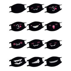 Funny Expression Creative Anime Party Mouth Face Mask For Mouth Black Unisex Kpop Riding Dustproof Breathable Kawaii Cute Mask