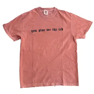T-shirt You Give Me The Ick Embroidered Comfort Color TEE, Alt Fashion, Alternative, Shirt For Gamer