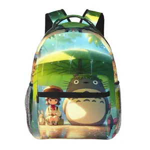 My Neighbor Totoro backpack with large capacity — My Neighbor Totoro laptop backpack for daily commuting, business, and hiking; casual cartoon My Neighbor Totoro merchandise travel daypack and school bag for kids, women, men, and gift giving