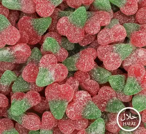 Halal Fizzy Twin Cherry Gummy Candy - Sweet and Chewy Snack with Fruity Cherry Flavor