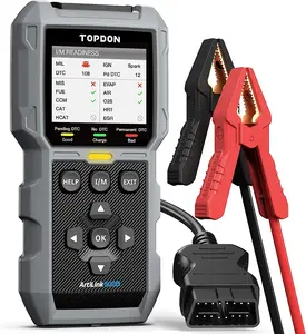 TOPDON AL500B OBD2 Scanner Battery Tester 2 in 1 Code Reader, Full OBDII Diagnosis, 12V Battery Tests & 12V/24V Cranking Tests, Charging Tests, Scan Tool, Car Diagnostic Tool for All OBDII Cars