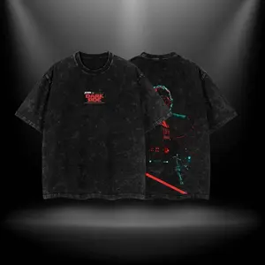 Anakin Sith Lord Join The Dark Side - Battlefront 3 Double Printed Oversize Lightweight Acid Washed Tee TV Show Graphic Top Cotton Gift T-Shirt For Comic Lover, Gift T-Shirt For Movie Lover Men's Regular Fit Floral Print Tee streetwear MZX