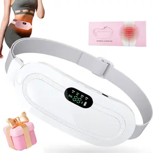 Rechargeable Heating & Vibration Massage Belt，Cordless Heating Belt Rechargeable Heating Pad 3-Temp Adjustable Portable Waist Warmer, 4-Mode Massage for Comfort，Travel&Home Use,Women's Gift