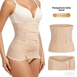 Free pelvic belt 2-in-1 Postpartum Belly Band & Waist Cincher Set – Breathable Support for Natural & Cesarean Birth Recovery, Adjustable Abdominal Binder for Postnatal Shaping
