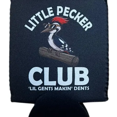 Insulator Little Peckers Club Funny holder sleeve Gift for Dad Can Coolie Drinkware Mug Tumbler Cup Bottles Portable Black Cold-Hot party hilarious