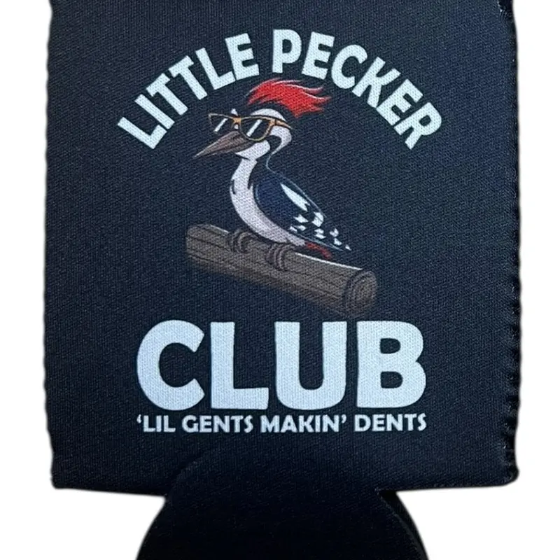 Insulator Little Peckers Club Funny holder sleeve Gift for Dad Can Coolie Drinkware Mug Tumbler Cup Bottles Portable Black Cold-Hot party hilarious