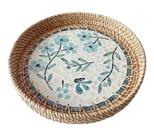 Temp-tations 13.8" Capiz Patterned Tray