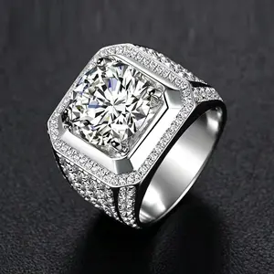 Men's Lab-Grown Diamond Promise Ring, 1-3 Carat, D Color, VS Clarity, Solid Gold Band, Wedding & Valentine’s Gift for Him, Fine Rings