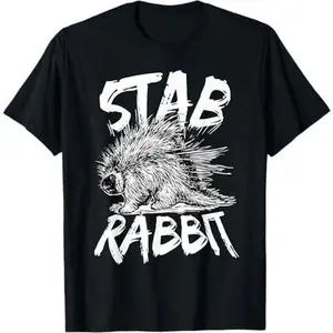 Funny Stab Rabbit Rodent Porcupine T-Shirt