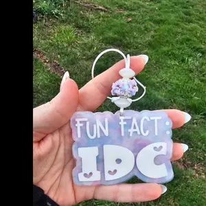 LIVE CUSTOM - Rearview Mirror Car Charm - Glitter Resin Art with Breakaway Clasp