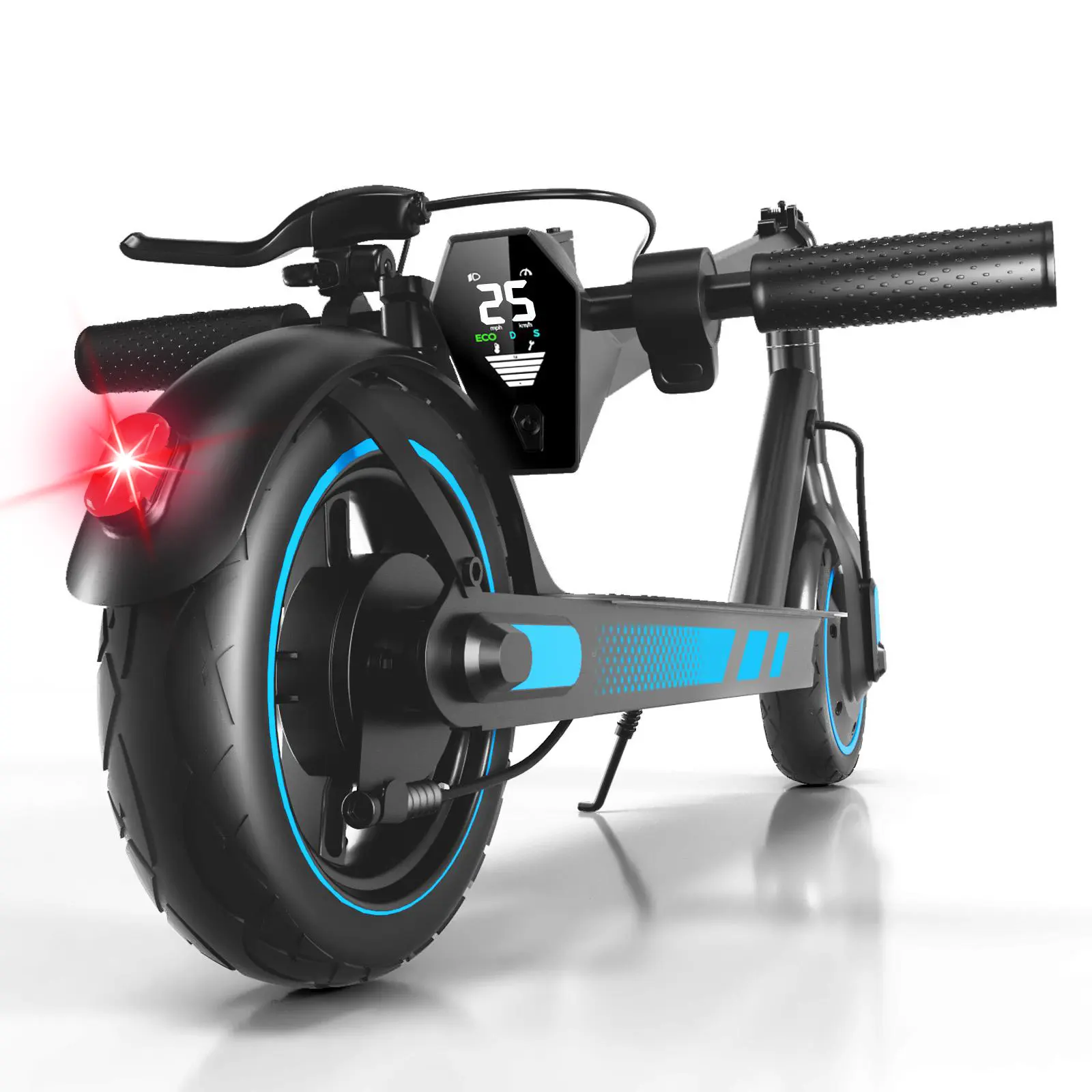 V10 MAX High Speed Aluminum Alloy Scooter - App Controlled, Portable, Lightweight, Smart Drive, Fold & Go Commute, 10-in Solid Tires, 500W Motor, 16-22 mi Range, 25 MPH Top Speed, Dual Disc+Brakestop Safety, LED Lights, App Controlled Scooter,outdoorfun