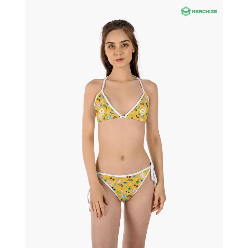 [Made-to-Order] VINCA - MATO RED TRIANGLE BIKINI SET, Classic Styles, Never Go Out of Fashion, Casual Cool, For Every Occasion