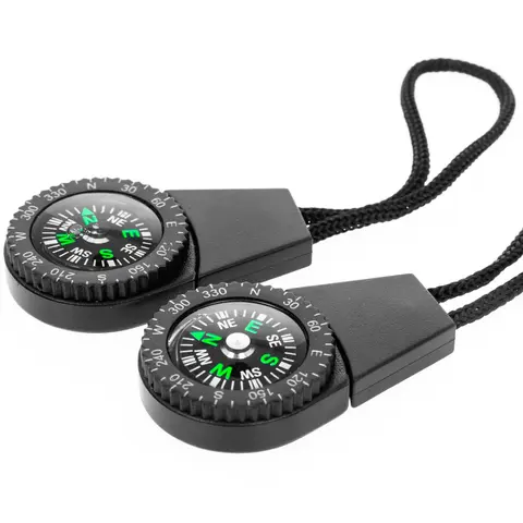ASR Outdoor 2pk Zipper Pull Mini Pocket Compass