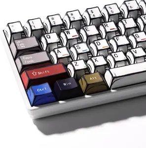 XVX Retro PBT Keycaps, Cherry Profile Keycap Set, Dye Sublimation Graffiti Keyboard Keycaps Suitable for 60% 65% 75% 80%  MX Switches Mechanical Keyboard