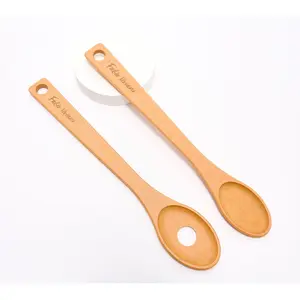 Fabio 2pc Dishwasher Safe Wooden Utensil Set