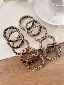 10 Piece High Stretch Texture Hair Tie Set, Elastic Hair Accessory, Seasonal Basic Hair Scrunchies Ponytail Holders, Hair Bobbles, Headbands