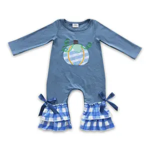 Baby Girl Clothes Pumpkin Embroidery Baby Halloween Clothes Onesie