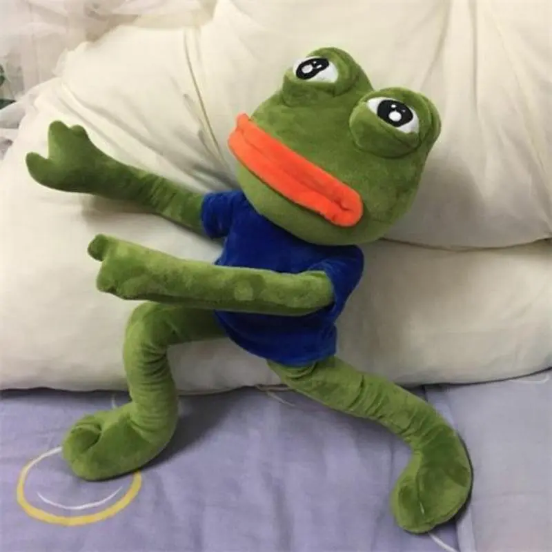 Pepe The Sad Frog Plush Toy - Collectible Soft Animal, Cuddly Doll Gift, Soft Adorable Stuffed Pillow with Magic Expression, Stuffed Animals for Birthday Gifting
