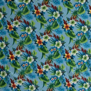Tropical Garden Peachskin Fabric | Islands Fabric