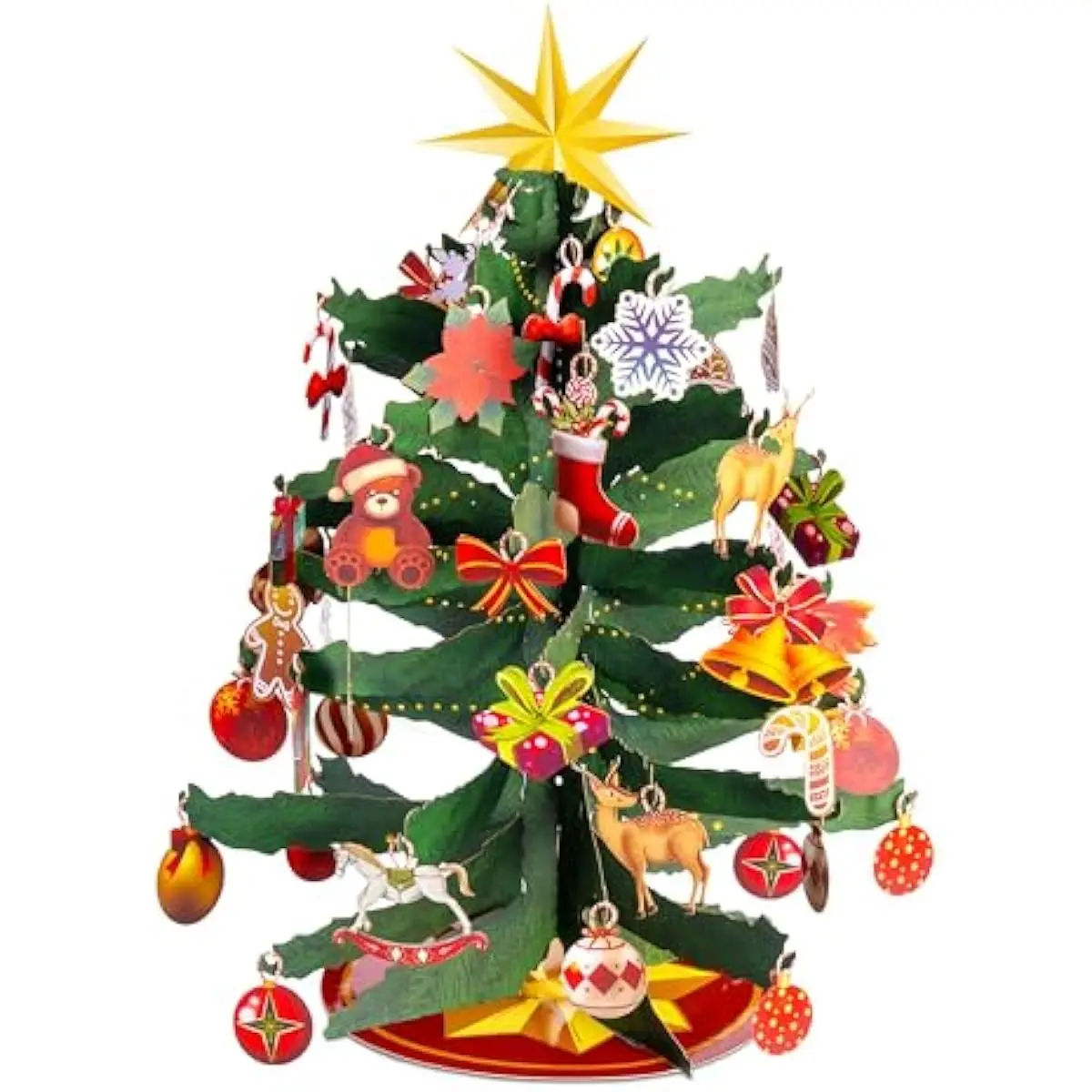 Pop Up Christmas Cards Paper, 3D DIY Popup Greeting Cards with Envelopes for Family Members Winter Christmas Season Present Giving, Thanksgiving and all occasions