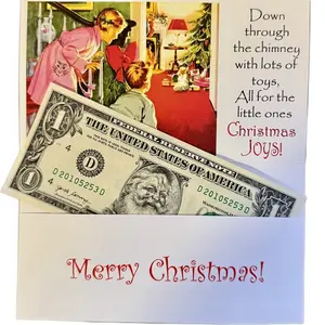 Santa Dollar Bill Stocking Stuffer- Perfect for the Holidays