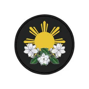 Philippine Sun & Sampaguita (Iron-On Patch)