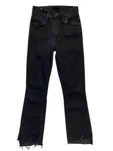 Jeans Straight By Mother Jeans In Black, Size:0P