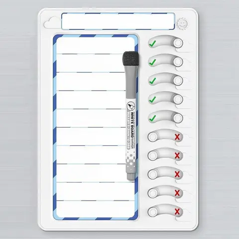 Magnetic Children's Chore Chart With Pen, Monthly Planner Magnet, 1 Piece Square Children's Clock Card, Rewritable Reward Board For Kids, Fridge Calendar Magnetic, Dry Erase Calendar, Magnetic Calendar For Refrigerator