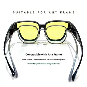 2 in 1  Driving Glasses |   Anti Glare High Beam |   Day   |   HD Polarized |   Fit Over Prescription Unbreakable Sports    red night vision goggles biking sunglass unisex simple style sunglass outdoor activity