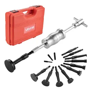 summervibes VEVOR Blind Hole Bearing Puller Set, 16-in-1 Inner Bearing Race and Seal Extractor Kit, 16 PCS Slide Hammer Pilot Insert Inner Internal Bearing Removal Tool Set with 10 Split Collets and Counterstay