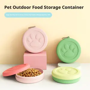 Pet Outdoor Multifunctional Portable Dog Food Bowl Snack Box Dog and Cat Outdoor Bowl for Feeding Food and Water