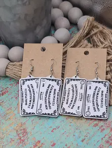 Rustic Ouija Board Earrings