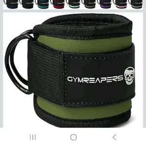 Gymreapers Ankle Straps for Cable Machine Kickbacks, Glute Workouts, Lower Body Exercises - Adjustable Leg Straps with Neoprene Padding - Fitness