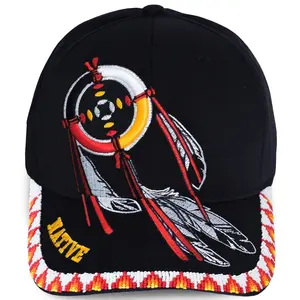 Dreamcatcher Embroidered Beaded Baseball Cap With Brim Unisex Native American Style