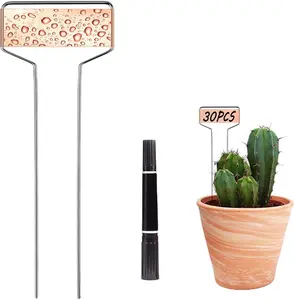 30Pcs Plant Labels Copper Plant Markers for Outdoor Plants 6Inch Plant Labels for Seedlings Outdoor Garden Waterproof Plant Tags and Labels for Flower Vegetable Herbs Greenhouse (6 In, Copper) GHAMYEE
