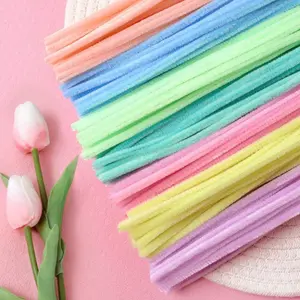 300 Pcs Thick Pipe Cleaners Crafts Supplies 7 Assortment Macaron Color Chenille Stems for Arts and Craft Projects Creative DIY Decorations(Candy Color-300Pcs) RSACCSKY