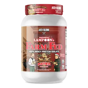 Axe & Sledge Farm Fed 25g Protein Powder with 100% Whey Protein Isolate, Milk, Fitness, Supplement Axe & Sledge Farm Fed 25g Protein Powder with 100% Whey Protein Isolate, Milk, Fitness, Supplement
