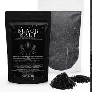 Black Salt for Protection Rituals & Wiccan Spells, Handcrafted Negative Energy Protection Crystals for Witchcraft, Witches & Wiccan Witchcraft Supplies
