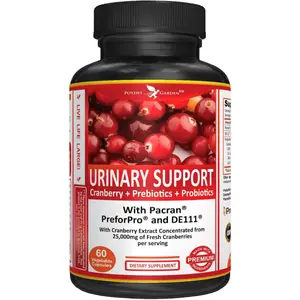 Women’s Probiotic Urinary Support – Cranberry Capsules with 5 Billion CFU, Prebiotics & Probiotics for Women’s Health, 60 Caps