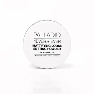 Palladio 4Ever + Ever Mattifying Loose Setting Powder with Green Tea Botanical & Vitamin Infused Cruelty-Free Makeup
