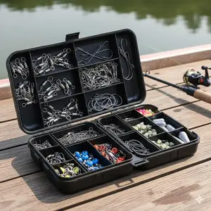 Portable Fishing Tackle Kit: 177-Piece Set with Sinkers, Swivels, Glow Beads, Rolling Snaps, Weights, Hook Sinkers, Barrel Swivels & Terminal Box for Freshwater and Saltwater Angling